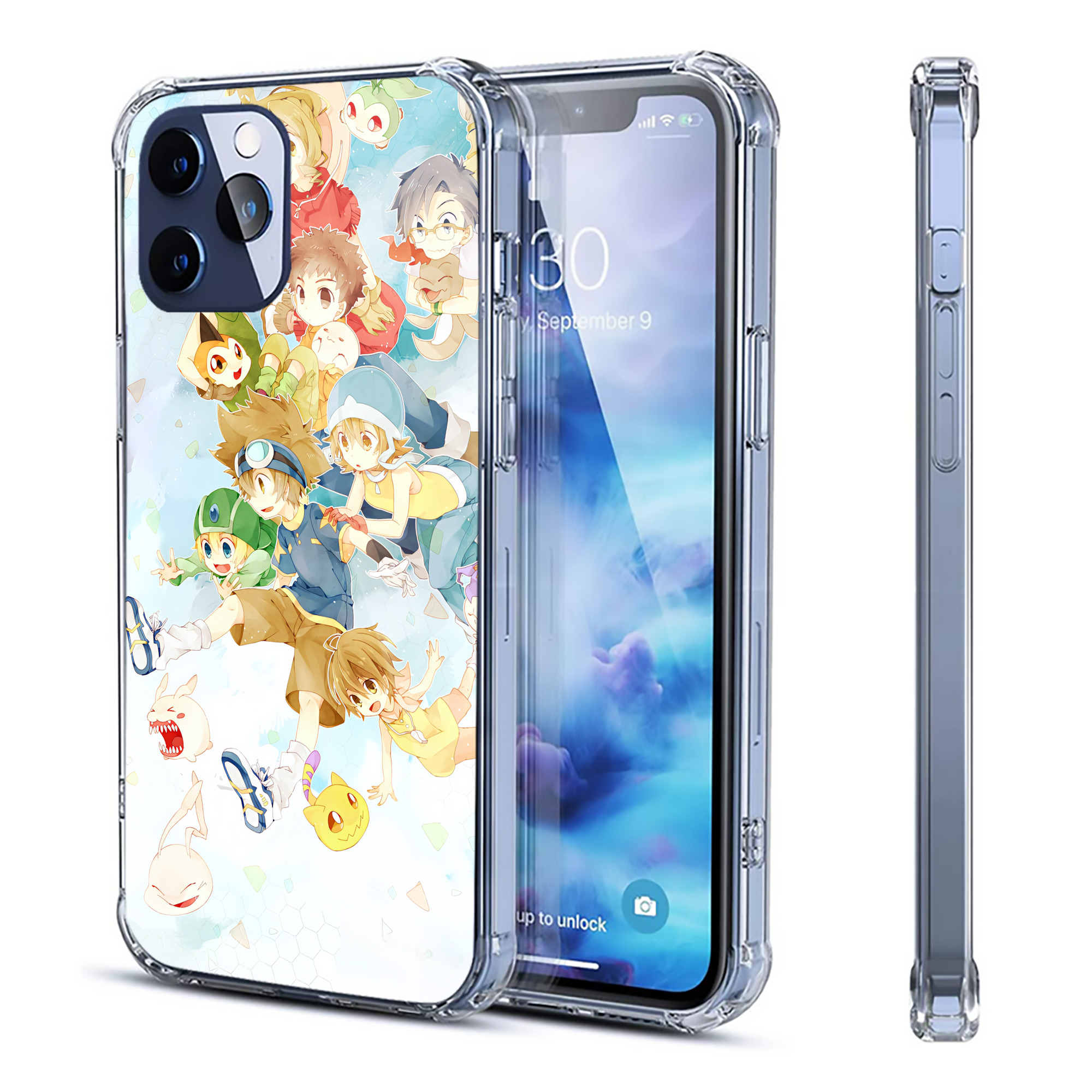 （画像用） Digimon デジタルモンスター/デジモン 【iPhone 12シリーズ対応】透明スマホケース（クリアソフトケース）